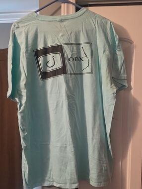 OBX Short-Sleeve Tee in Light Aqua